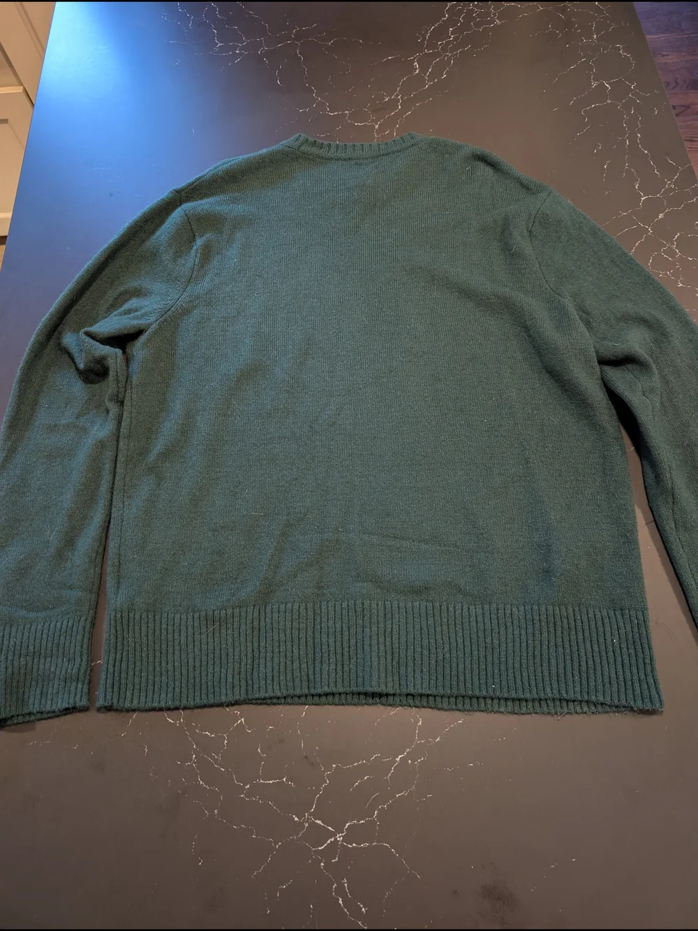 ​J.Crew Men's XL Rugged Merino Wool Blend Crewneck Sweater Forest Green